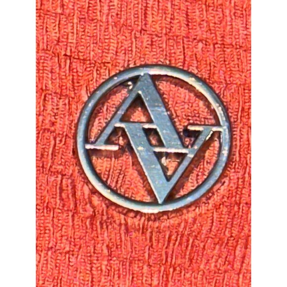 Adrienne Vittadini Coral Red Button Short Sleeve Tie Front Chic Retro Blouse XL - Picture 8 of 12